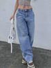 GILIPUR Niedrig taillierte, trendige Street Vintage-Jeans mit weitem Bein