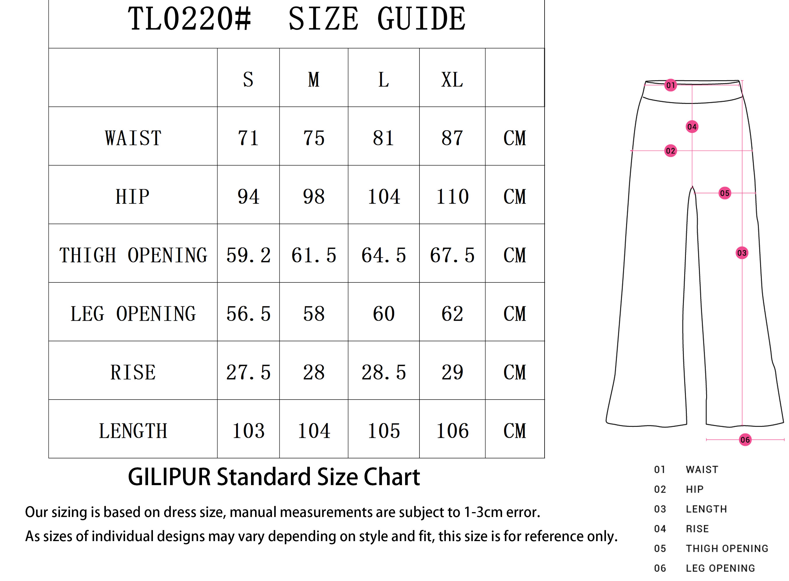 SIZE GUIDE-恢复的 拷贝