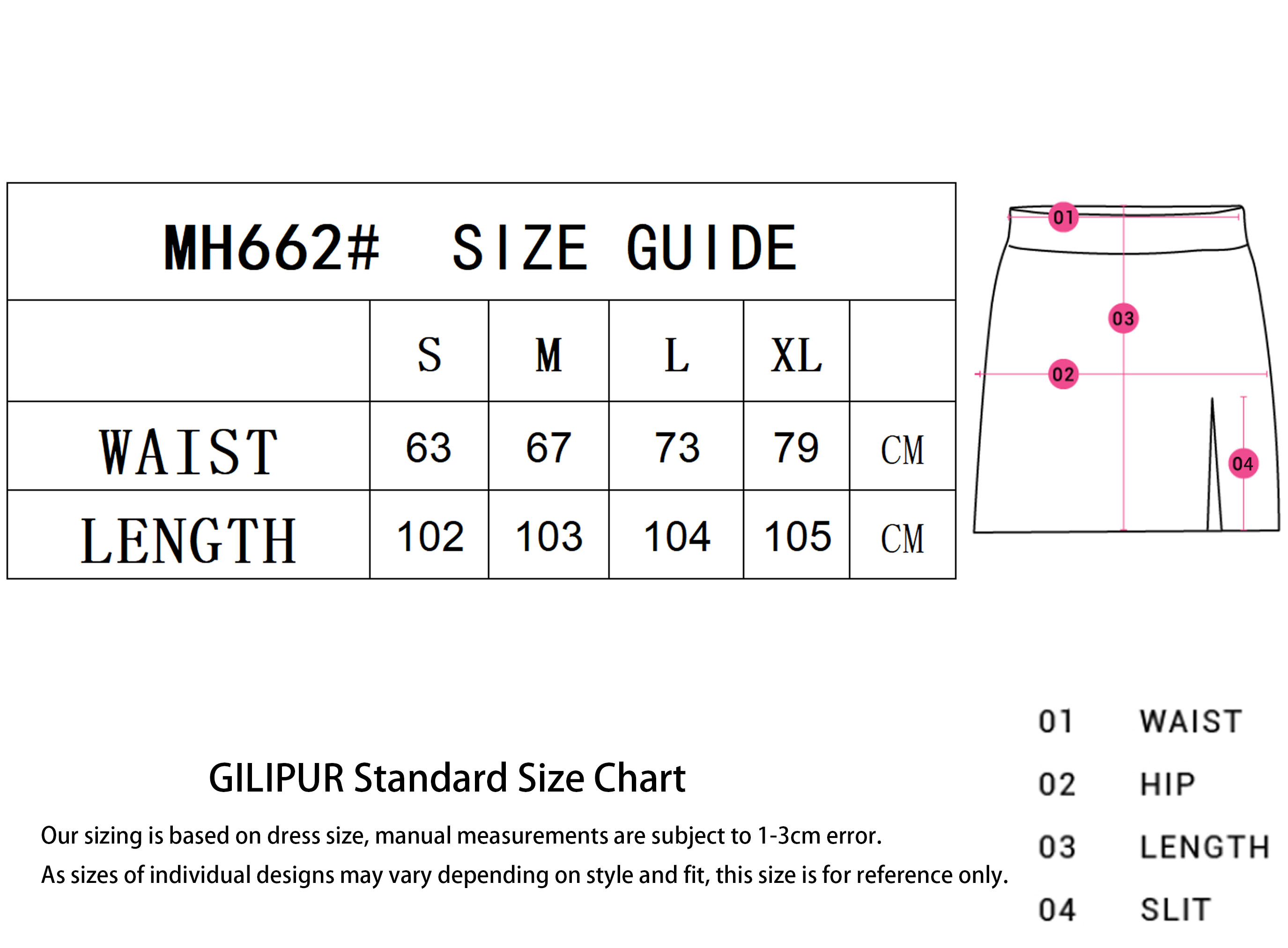 短裙SIZE GUIDE 拷贝