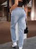 GILIPUR Damenjeans mit hoher Taille, lockerem, weitem Bein TL158