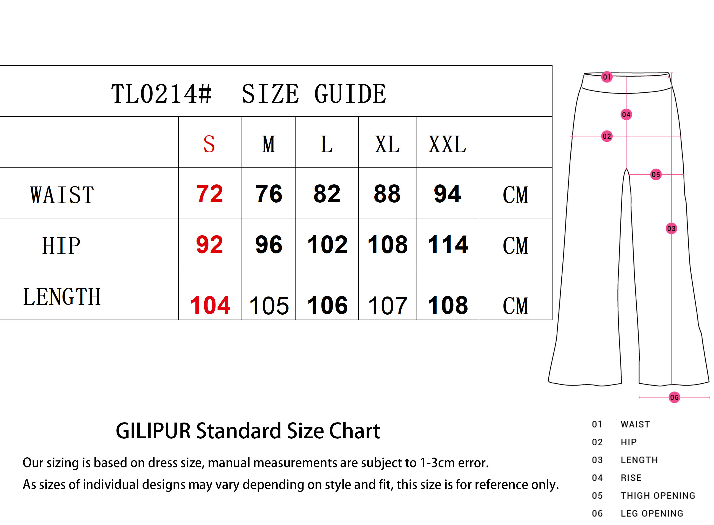 SIZE GUIDE-恢复的 拷贝