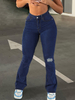 GILIPUR Stretch-Jeans mit hoher Taille und lockerem Schlag TL0636