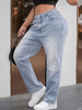 GILIPUR Damenjeans mit hoher Taille, lockerem, weitem Bein TL158