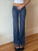 GILIPUR Jeans-Schlaghose mit hohem Bund und Vintage-Stil TL0468